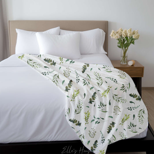 Enchanted Greenery Garden Blanket