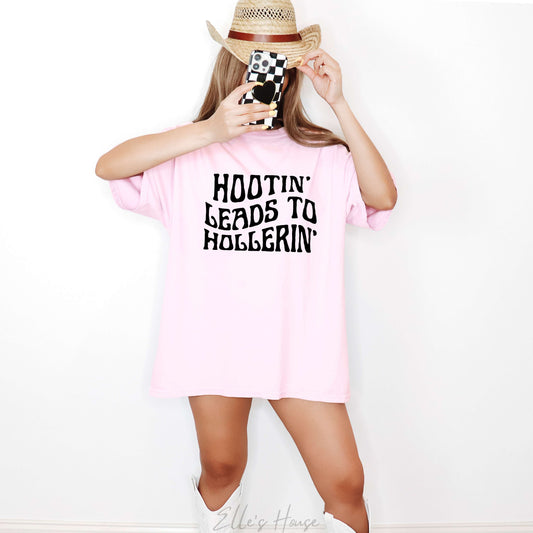 Hootin' Leads To Hollerin' Western Graphic Tee