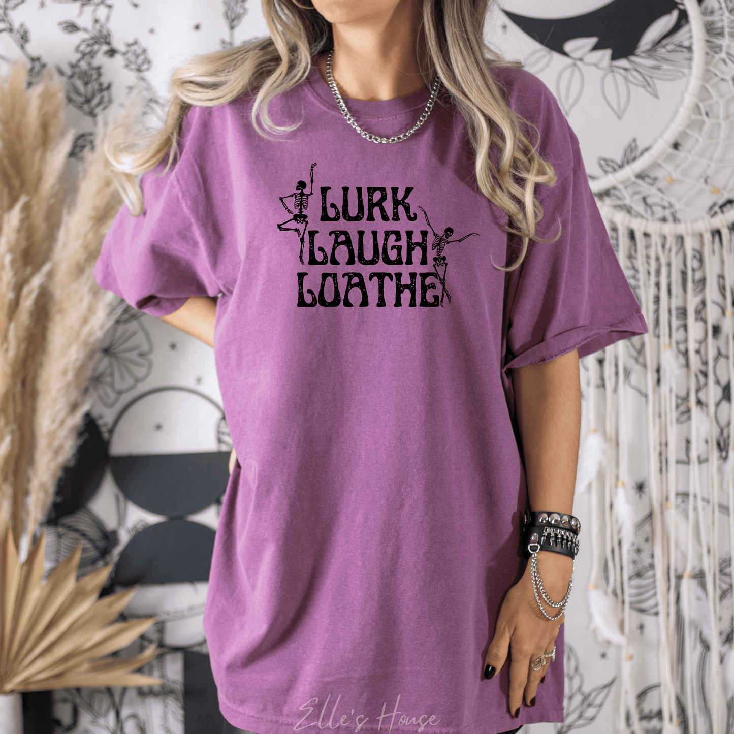 Lurk Laugh Loathe Halloween Graphic Tee