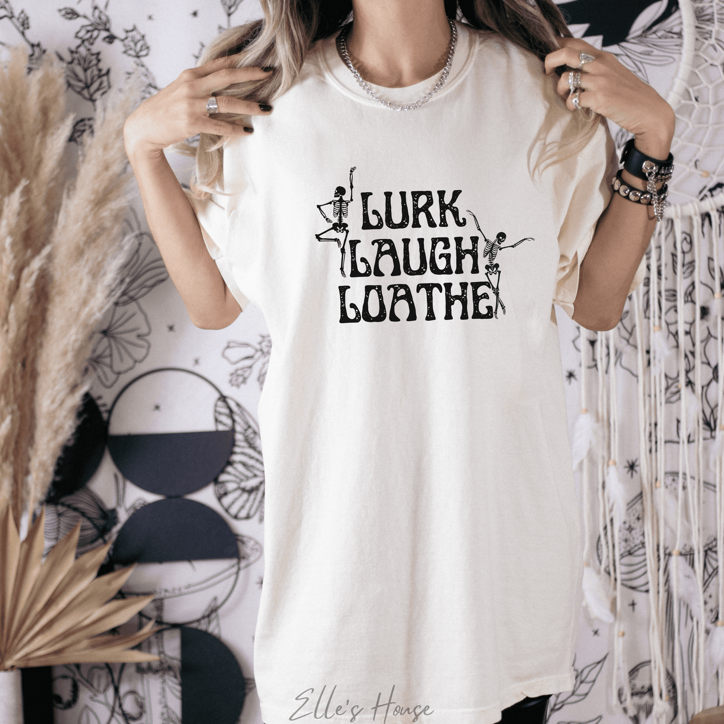 Lurk Laugh Loathe Halloween Graphic Tee