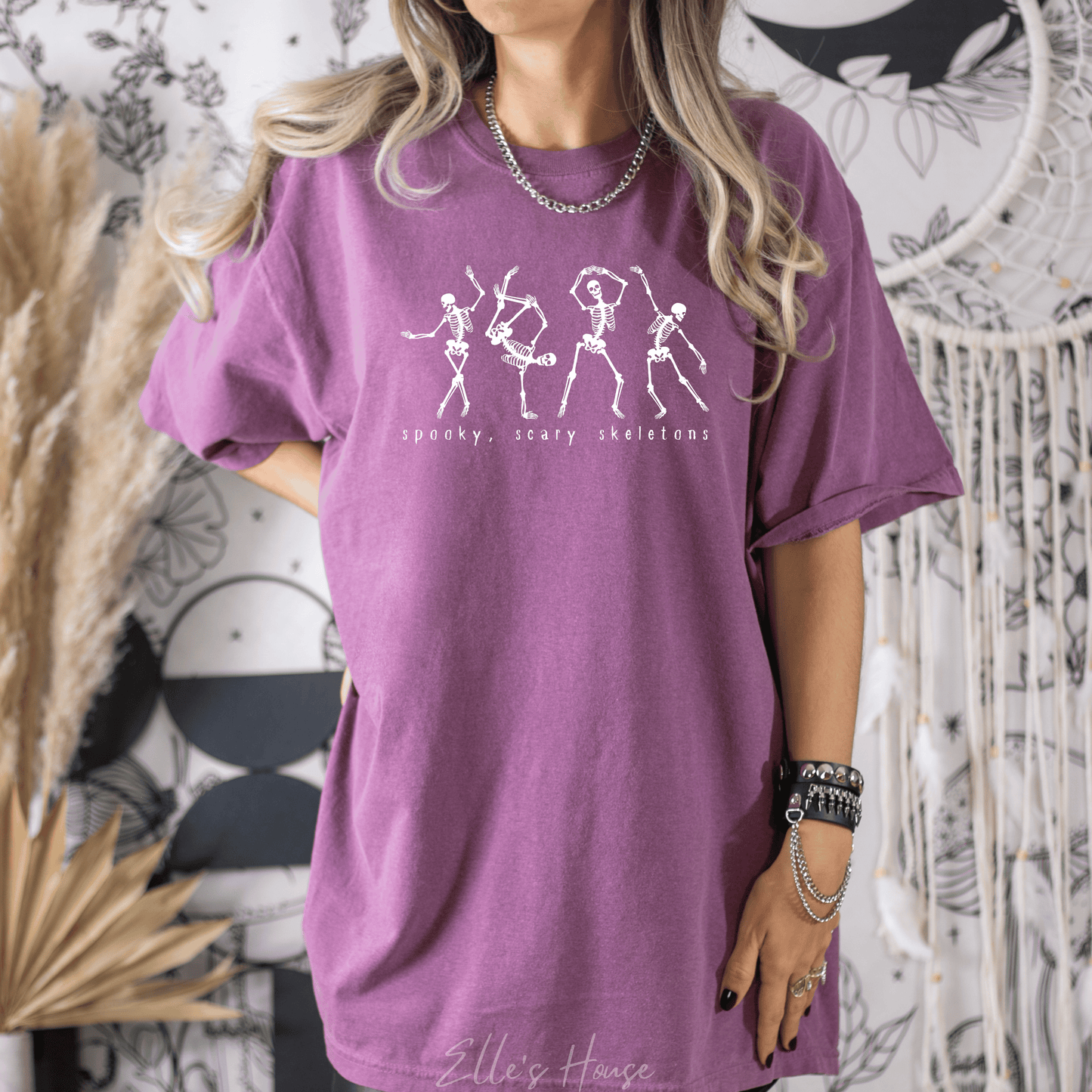 Spooky Scary Skeletons Halloween Graphic Tee