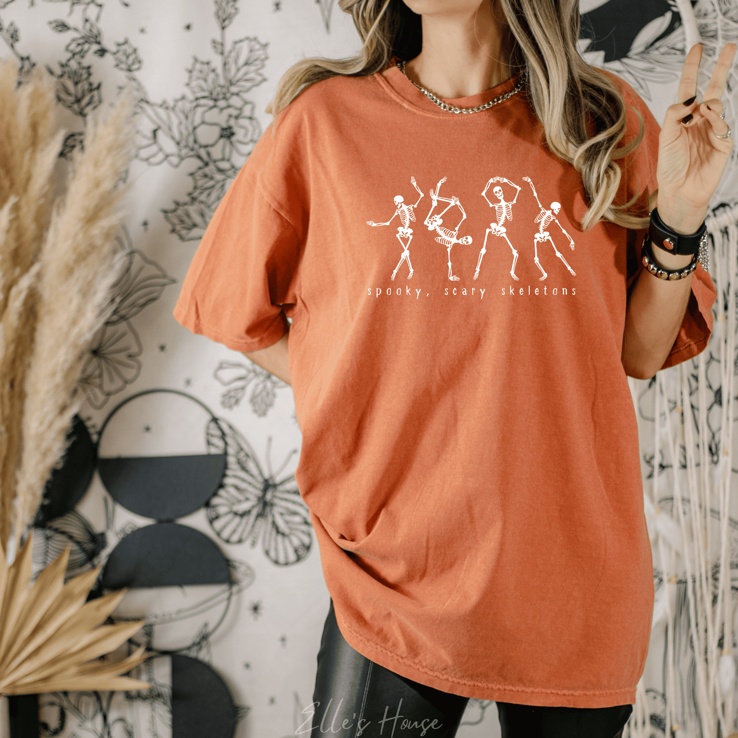 Spooky Scary Skeletons Halloween Graphic Tee